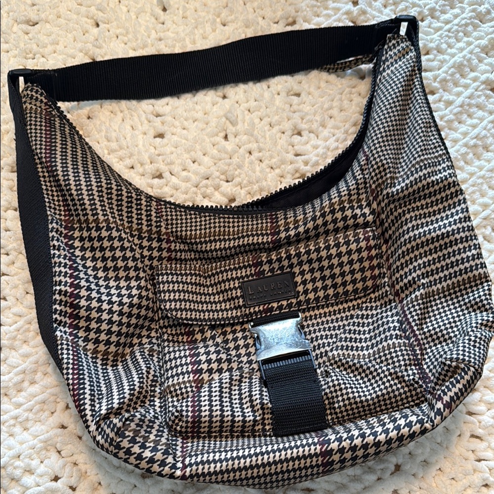 Plaid Houndstooth Shoulder Bag